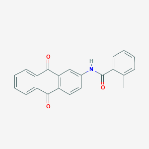molecular formula C22H15NO3 B4983259 N-(9,10-dioxo-9,10-dihydro-2-anthracenyl)-2-methylbenzamide 