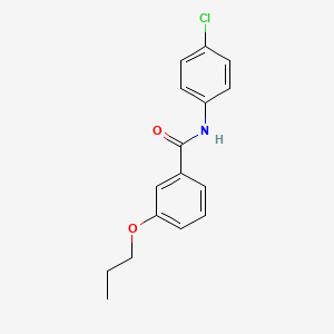 molecular formula C16H16ClNO2 B4983264 N-(4-chlorophenyl)-3-propoxybenzamide 