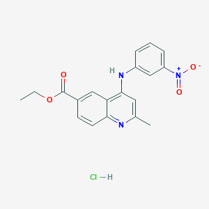 molecular formula C19H18ClN3O4 B4983325 ethyl 2-methyl-4-[(3-nitrophenyl)amino]-6-quinolinecarboxylate hydrochloride 