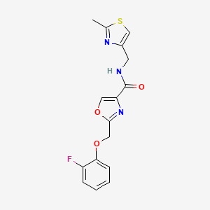 2-[(2-fluorophenoxy)methyl]-N-[(2-methyl-1,3-thiazol-4-yl)methyl]-1,3-oxazole-4-carboxamide