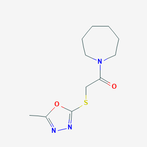 molecular formula C11H17N3O2S B498338 1-(Azepan-1-yl)-2-[(5-methyl-1,3,4-oxadiazol-2-yl)sulfanyl]ethanone 