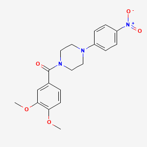 molecular formula C19H21N3O5 B4983387 1-(3,4-dimethoxybenzoyl)-4-(4-nitrophenyl)piperazine CAS No. 5258-21-9