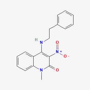 molecular formula C18H17N3O3 B4983398 1-methyl-3-nitro-4-[(2-phenylethyl)amino]-2(1H)-quinolinone 
