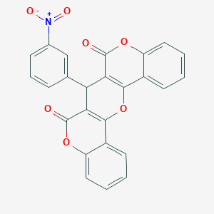molecular formula C25H13NO7 B4983423 7-(3-硝基苯基)-6H,7H,8H-色烯并[3',4':5,6]吡喃并[3,2-c]色烯-6,8-二酮 