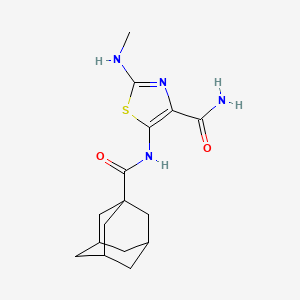 molecular formula C16H22N4O2S B4983433 5-[(1-adamantylcarbonyl)amino]-2-(methylamino)-1,3-thiazole-4-carboxamide 
