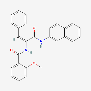 molecular formula C27H22N2O3 B4983441 2-methoxy-N-{1-[(2-naphthylamino)carbonyl]-2-phenylvinyl}benzamide 