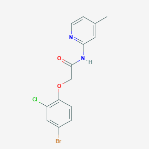 2-(4-bromo-2-chlorophenoxy)-N-(4-methyl-2-pyridinyl)acetamide