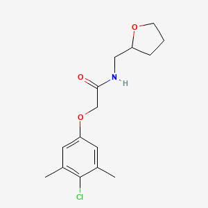molecular formula C15H20ClNO3 B4983486 2-(4-chloro-3,5-dimethylphenoxy)-N-(tetrahydro-2-furanylmethyl)acetamide 