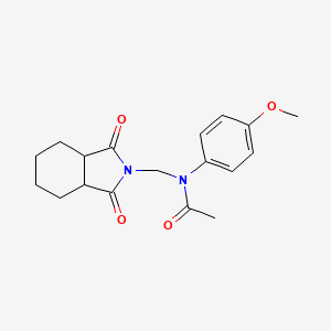 molecular formula C18H22N2O4 B4983503 N-[(1,3-dioxooctahydro-2H-isoindol-2-yl)methyl]-N-(4-methoxyphenyl)acetamide CAS No. 312608-28-9