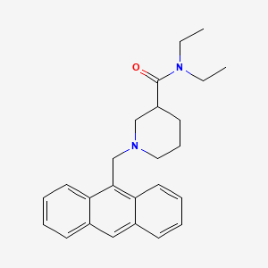 molecular formula C25H30N2O B4983513 1-(9-anthrylmethyl)-N,N-diethyl-3-piperidinecarboxamide 