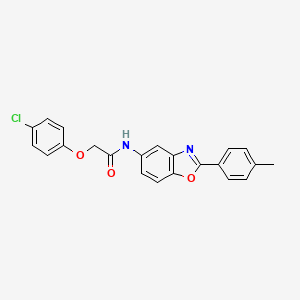 molecular formula C22H17ClN2O3 B4983516 2-(4-chlorophenoxy)-N-[2-(4-methylphenyl)-1,3-benzoxazol-5-yl]acetamide 