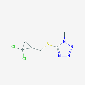 molecular formula C6H8Cl2N4S B498352 5-[(2,2-Dichlorocyclopropyl)methylsulfanyl]-1-methyltetrazole CAS No. 896843-84-8