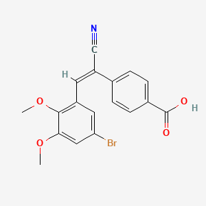 molecular formula C18H14BrNO4 B4983520 4-[2-(5-bromo-2,3-dimethoxyphenyl)-1-cyanovinyl]benzoic acid 