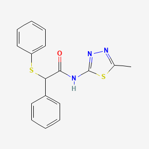 molecular formula C17H15N3OS2 B4983531 N-(5-methyl-1,3,4-thiadiazol-2-yl)-2-phenyl-2-(phenylthio)acetamide 