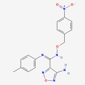 molecular formula C17H16N6O4 B4983555 4-amino-N-(4-methylphenyl)-N'-[(4-nitrobenzyl)oxy]-1,2,5-oxadiazole-3-carboximidamide 