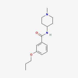 molecular formula C16H24N2O2 B4983615 N-(1-methyl-4-piperidinyl)-3-propoxybenzamide 