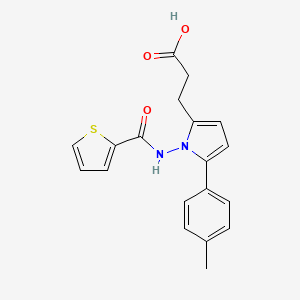 molecular formula C19H18N2O3S B4983634 3-{5-(4-methylphenyl)-1-[(2-thienylcarbonyl)amino]-1H-pyrrol-2-yl}propanoic acid 