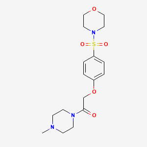 molecular formula C17H25N3O5S B4983664 4-({4-[2-(4-methyl-1-piperazinyl)-2-oxoethoxy]phenyl}sulfonyl)morpholine 
