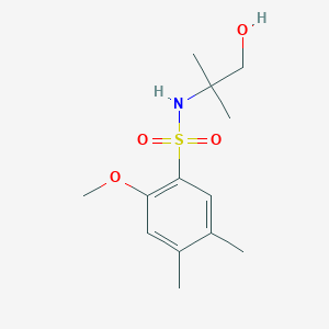 molecular formula C13H21NO4S B4983677 N-(2-hydroxy-1,1-dimethylethyl)-2-methoxy-4,5-dimethylbenzenesulfonamide 