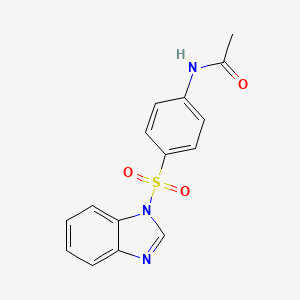 molecular formula C15H13N3O3S B4983686 N-[4-(1H-benzimidazol-1-ylsulfonyl)phenyl]acetamide 