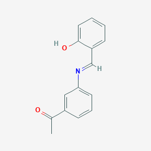 molecular formula C15H13NO2 B4983693 1-{3-[(2-hydroxybenzylidene)amino]phenyl}ethanone CAS No. 788-18-1