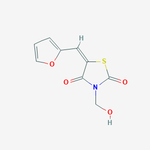 molecular formula C9H7NO4S B4983702 5-(2-furylmethylene)-3-(hydroxymethyl)-1,3-thiazolidine-2,4-dione 