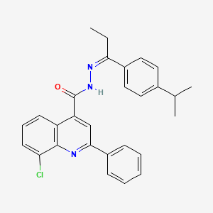 molecular formula C28H26ClN3O B4983730 8-chloro-N'-[1-(4-isopropylphenyl)propylidene]-2-phenyl-4-quinolinecarbohydrazide 