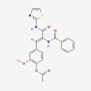 molecular formula C22H19N3O5S B4983735 4-[2-(benzoylamino)-3-oxo-3-(1,3-thiazol-2-ylamino)-1-propen-1-yl]-2-methoxyphenyl acetate 