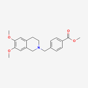 molecular formula C20H23NO4 B4983761 methyl 4-[(6,7-dimethoxy-3,4-dihydro-2(1H)-isoquinolinyl)methyl]benzoate 