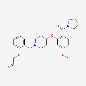 molecular formula C27H34N2O4 B4983764 1-[2-(allyloxy)benzyl]-4-[5-methoxy-2-(1-pyrrolidinylcarbonyl)phenoxy]piperidine 
