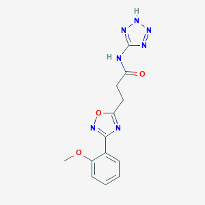 molecular formula C13H13N7O3 B498380 3-[3-(2-methoxyphenyl)-1,2,4-oxadiazol-5-yl]-N-(1H-tetraazol-5-yl)propanamide 