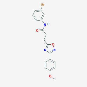 molecular formula C18H16BrN3O3 B498383 N-(3-bromophenyl)-3-[3-(4-methoxyphenyl)-1,2,4-oxadiazol-5-yl]propanamide 