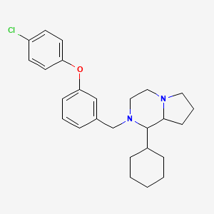 molecular formula C26H33ClN2O B4983856 2-[3-(4-chlorophenoxy)benzyl]-1-cyclohexyloctahydropyrrolo[1,2-a]pyrazine 