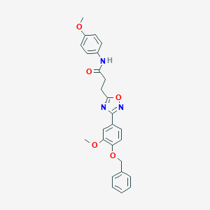 3-{3-[4-(benzyloxy)-3-methoxyphenyl]-1,2,4-oxadiazol-5-yl}-N-(4-methoxyphenyl)propanamide