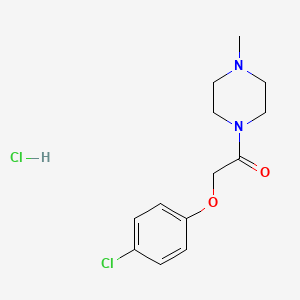 molecular formula C13H18Cl2N2O2 B4983886 1-[(4-chlorophenoxy)acetyl]-4-methylpiperazine hydrochloride 