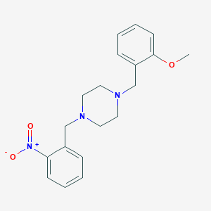 molecular formula C19H23N3O3 B4983892 1-(2-methoxybenzyl)-4-(2-nitrobenzyl)piperazine 