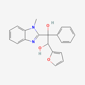 molecular formula C20H18N2O3 B4983910 2-(2-furyl)-1-(1-methyl-1H-benzimidazol-2-yl)-1-phenyl-1,2-ethanediol 
