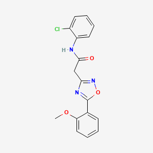 molecular formula C17H14ClN3O3 B4983917 N-(2-chlorophenyl)-2-[5-(2-methoxyphenyl)-1,2,4-oxadiazol-3-yl]acetamide 