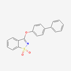 molecular formula C19H13NO3S B4983918 3-(4-biphenylyloxy)-1,2-benzisothiazole 1,1-dioxide 