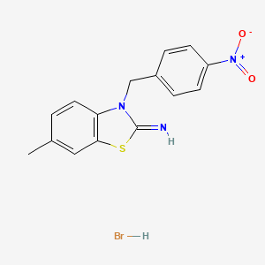 molecular formula C15H14BrN3O2S B4983926 6-methyl-3-(4-nitrobenzyl)-1,3-benzothiazol-2(3H)-imine hydrobromide 