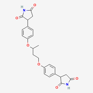 molecular formula C24H24N2O6 B4983941 3,3'-[1,3-butanediylbis(oxy-4,1-phenylene)]di(2,5-pyrrolidinedione) 