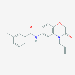 molecular formula C19H18N2O3 B4983955 N-(4-allyl-3-oxo-3,4-dihydro-2H-1,4-benzoxazin-6-yl)-3-methylbenzamide 