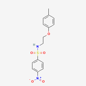 molecular formula C15H16N2O5S B4983994 N-[2-(4-methylphenoxy)ethyl]-4-nitrobenzenesulfonamide 