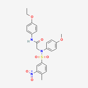 molecular formula C24H25N3O7S B4983998 N~1~-(4-ethoxyphenyl)-N~2~-(4-methoxyphenyl)-N~2~-[(4-methyl-3-nitrophenyl)sulfonyl]glycinamide 