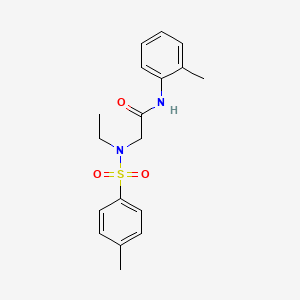 molecular formula C18H22N2O3S B4984002 N~2~-ethyl-N~1~-(2-methylphenyl)-N~2~-[(4-methylphenyl)sulfonyl]glycinamide 