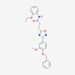 3-{3-[4-(benzyloxy)-3-methoxyphenyl]-1,2,4-oxadiazol-5-yl}-N-(2-ethoxyphenyl)propanamide