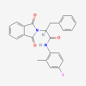 molecular formula C24H19IN2O3 B4984017 2-(1,3-dioxo-1,3-dihydro-2H-isoindol-2-yl)-N-(4-iodo-2-methylphenyl)-3-phenylpropanamide 