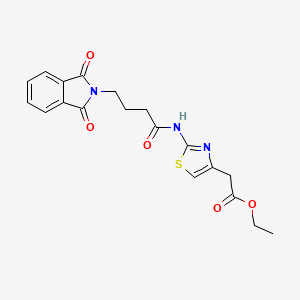 molecular formula C19H19N3O5S B4984023 ethyl (2-{[4-(1,3-dioxo-1,3-dihydro-2H-isoindol-2-yl)butanoyl]amino}-1,3-thiazol-4-yl)acetate 