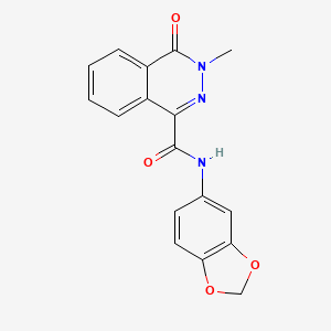 molecular formula C17H13N3O4 B4984037 N-1,3-benzodioxol-5-yl-3-methyl-4-oxo-3,4-dihydro-1-phthalazinecarboxamide 
