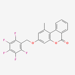 molecular formula C21H11F5O3 B4984041 1-methyl-3-[(pentafluorobenzyl)oxy]-6H-benzo[c]chromen-6-one 